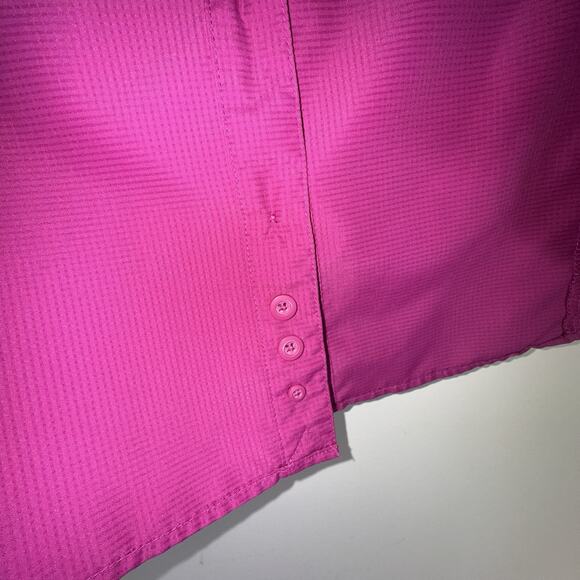 HABIT Women's M Fishing Shirt Short Sleeve V Neck Pink Outdoor Solar Factor 40+ - Picture 12 of 12